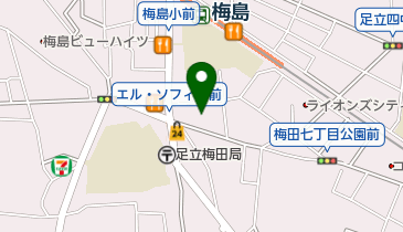 梅田地域体育館の地図画像