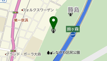 しながわ区民公園テニスコートの地図画像