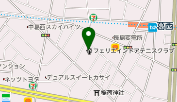 フェリエインドアテニスクラブの地図画像