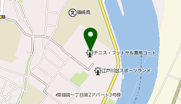 江戸川区スポーツランドテニスコートの地図画像