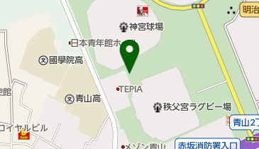 国立競技場東テニス場の地図画像