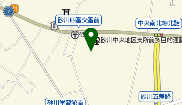 砂川中央地区支所前庭球場の地図画像