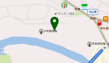 市民球場内テニスコートの地図画像