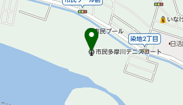 市民多摩川テニスコートの地図画像