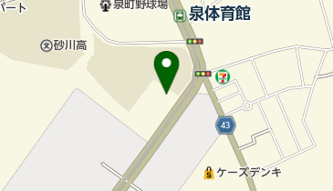 泉町庭球場の地図画像