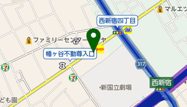 大正セントラルテニスクラブ新宿の地図画像