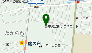 小平市中央公園テニスコートの地図画像