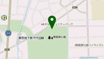 東綾瀬公園庭球場の地図画像