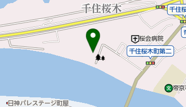 尾竹橋公園テニスコートの地図画像