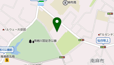 麻布運動場テニスコートの地図画像