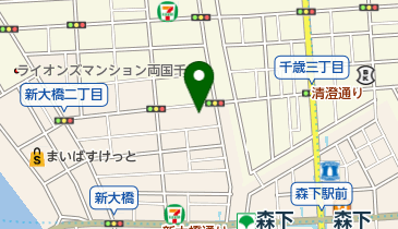 アーバンウェストゴルフ森下店の地図画像