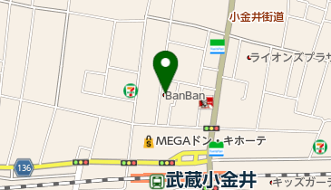 カラオケBanBan小金井店の地図画像