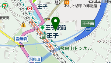 namco王子サンスクエア店の地図画像