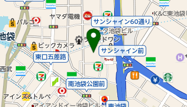 namco池袋店の地図画像