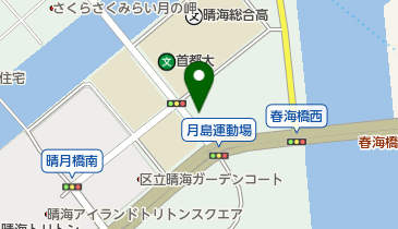 月島運動場の地図画像