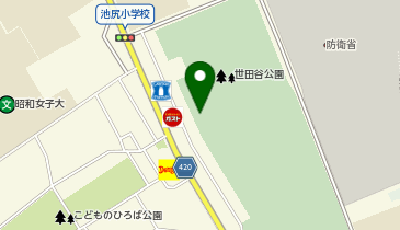 世田谷公園洋弓場の地図画像