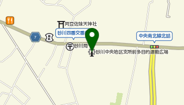 砂川中央地区支所前多目的運動広場の地図画像