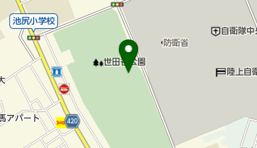 世田谷公園スケートボード広場の地図画像