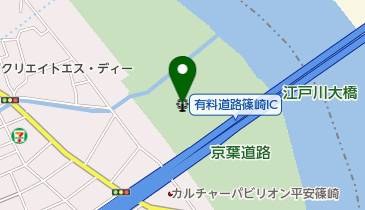 江戸川グランド篠崎図書館前野球場の地図画像