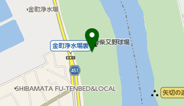 江戸川河川敷(柴又)野球場の地図画像