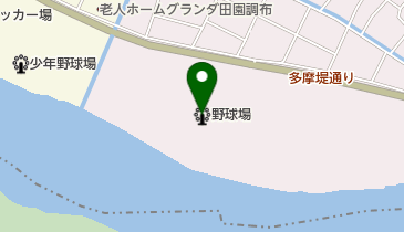 多摩川緑地広場野球場の地図画像