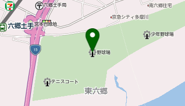 多摩川六郷橋緑地野球場の地図画像