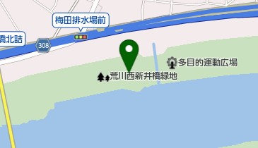 西新井橋野球場の地図画像