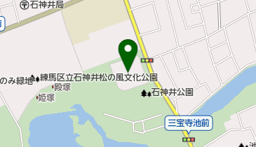 石神井公園軟式野球場の地図画像