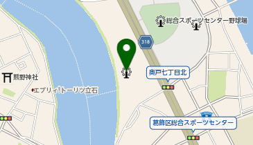 葛飾区奥戸総合スポーツセンター少年野球場の地図画像