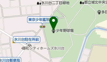 城北中央公園少年野球場の地図画像