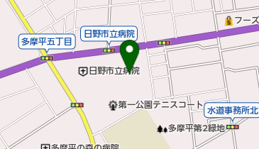 多摩平第一公園グラウンド少年野球場の地図画像