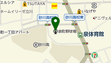 泉町野球場の地図画像