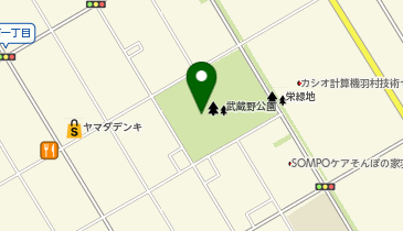 プリモパークむさしの軟式野球場の地図画像