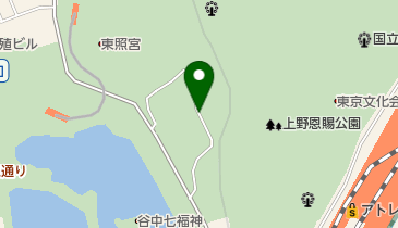 上野のお山の時の鐘の地図画像