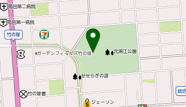 元渕江公園つり池の地図画像