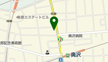 奥沢神社の地図画像
