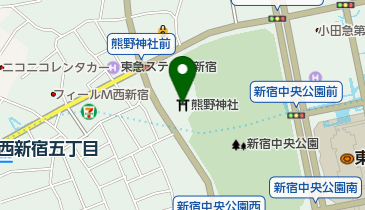 熊野神社(十二社熊野神社)の地図画像