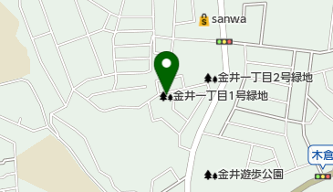 金井一丁目1号緑地の地図画像