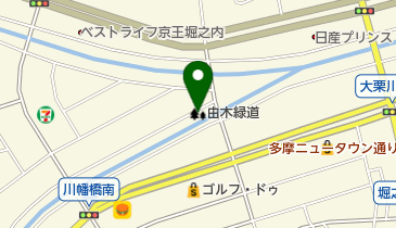 由木緑道の地図画像