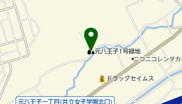 元八王子1号緑地の地図画像
