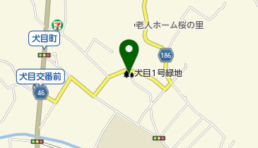 犬目1号緑地の地図画像