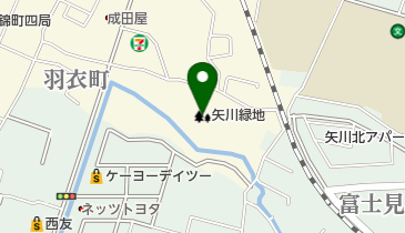 矢川緑地の地図画像