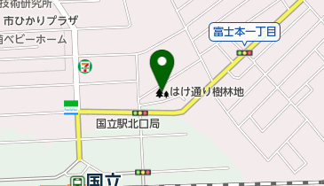 はけ通り樹林地の地図画像