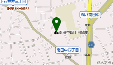 南田中四丁目緑地の地図画像