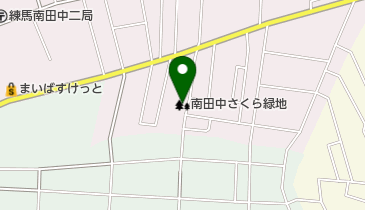 南田中さくら緑地の地図画像