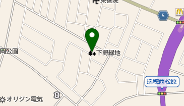 下野緑地の地図画像