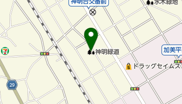 神明緑道の地図画像