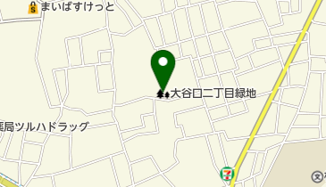 大谷口二丁目緑地の地図画像