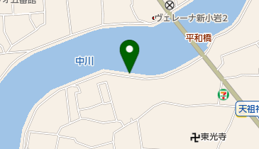 中川左岸緑道公園の地図画像