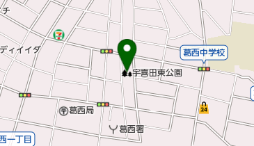 宇喜田東公園の地図画像